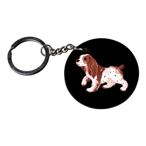 Crafty Worth | dog keychain for dog lovers | keychain for bike fzs customized keychain with photo Printed Wooden Keychain| Circle Shape Set of 2 keyrings 2×2 inch - alternate view