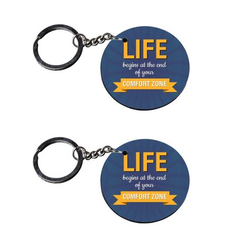 Crafty Worth | love quotes keychain | vicks inhaler keychain – 0.5 ml customized keychain with photo Printed Wooden Keychain| Circle Shape Set of 2 keyrings 2×2 inch - alternate view