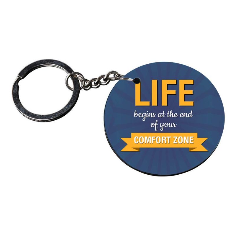Life Begins Comfort Zone Keychain Set