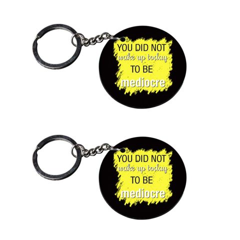 Crafty Worth | love quotes keychain | 2 keychain for gift ? customized keychain with photo Printed Wooden Keychain| Circle Shape Set of 2 keyrings 2×2 inch