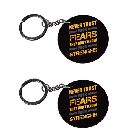 Crafty Worth | keychain with quotes for boy | keychain for 3 best friend customized keychain with photo Printed Wooden Keychain| Circle Shape Set of 2 keyrings 2×2 inch