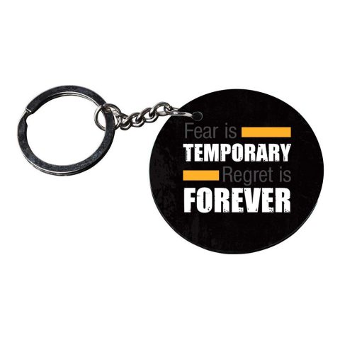 Crafty Worth | quotes keychains for boys | keychain for 30 customized keychain with photo Printed Wooden Keychain| Circle Shape Set of 2 keyrings 2×2 inch - alternate view