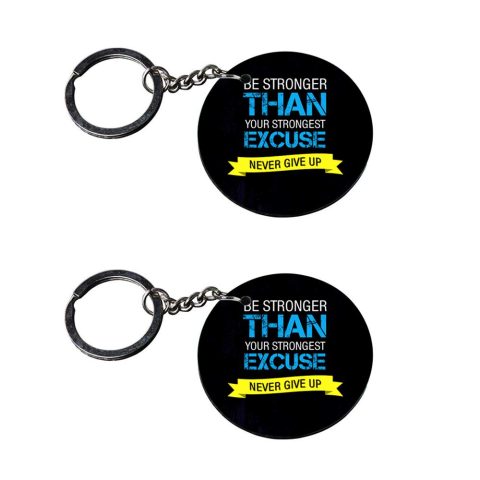 Crafty Worth | keychains for men with quotes | best friend forever keychains customized keychain with photo Printed Wooden Keychain| Circle Shape Set of 2 keyrings 2×2 inch