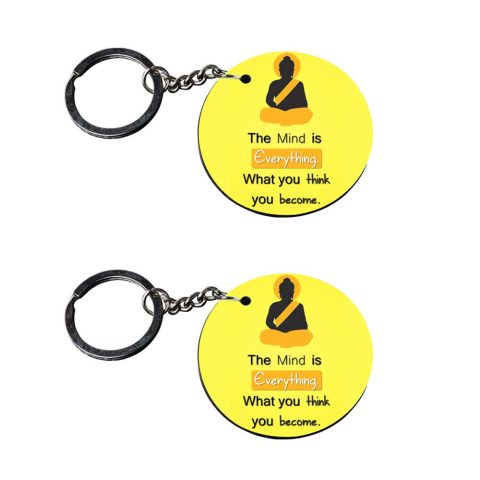 Crafty Worth | bike keychain quotes | keychain set of 7 customized keychain with photo Printed Wooden Keychain| Circle Shape Set of 2 keyrings 2×2 inch