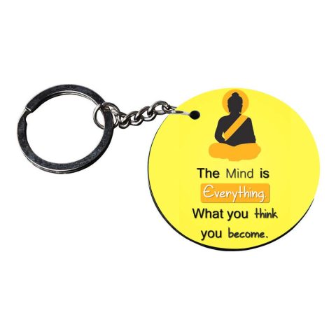 Buddha Quote Round Printed Keychain - alternate view