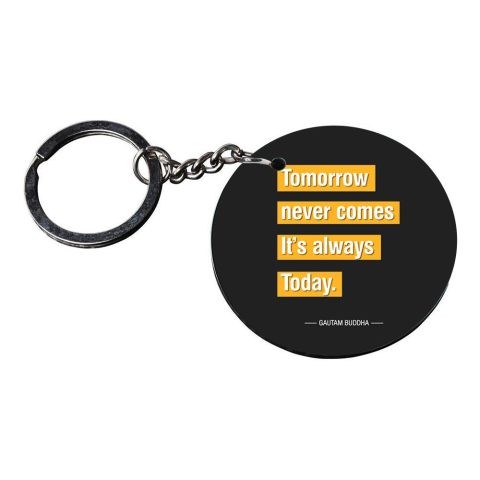 Crafty Worth | keychain with quotes for boy | 7 number keychain customized keychain with photo Printed Wooden Keychain| Circle Shape Set of 2 keyrings 2×2 inch - alternate view