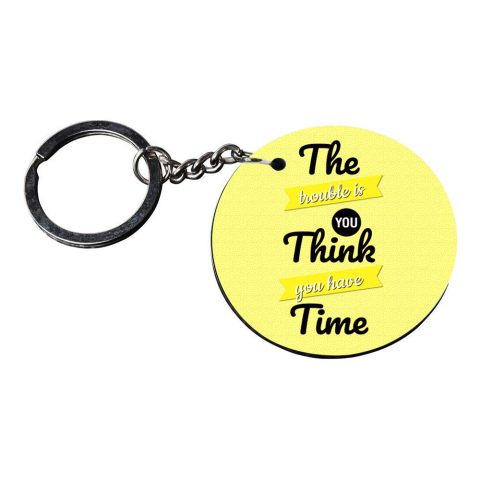 Crafty Worth | car keychain for men with quotes | 808 keychain camera customized keychain with photo Printed Wooden Keychain| Circle Shape Set of 2 keyrings 2×2 inch - alternate view