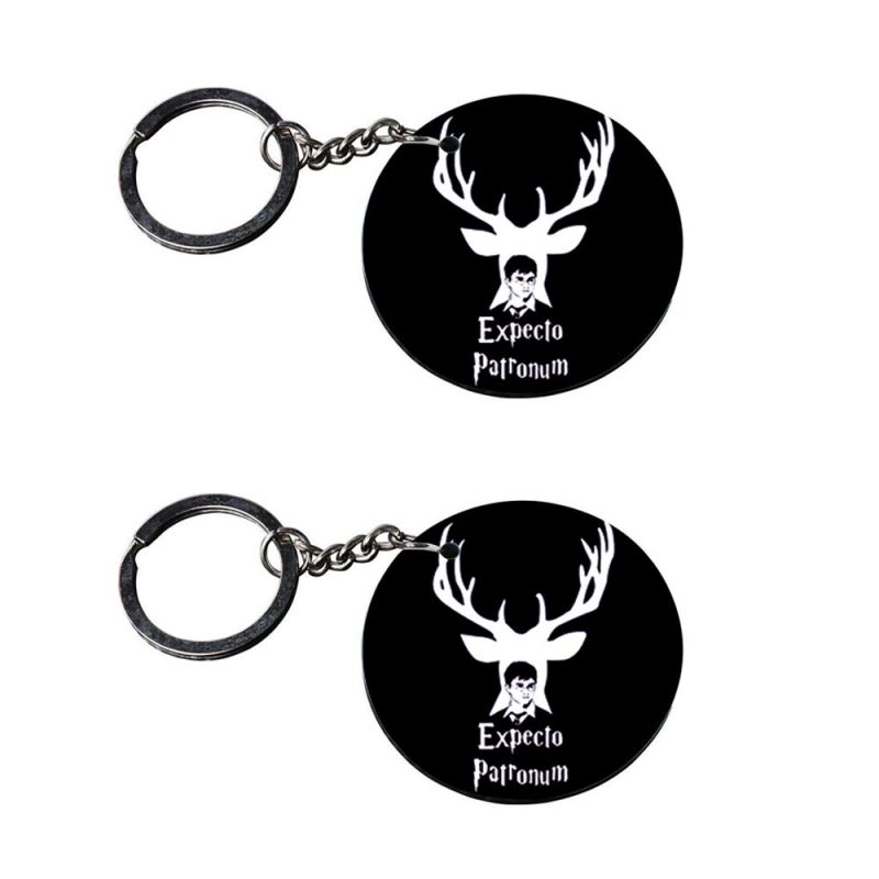 Expecto Patronum Round Metal Keychain