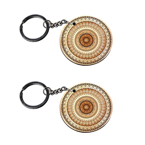 Crafty Worth | keychains for men with quotes | keychain s love customized keychain with photo Printed Wooden Keychain| Circle Shape Set of 2 keyrings 2×2 inch