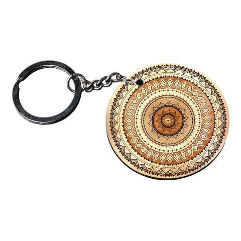 Crafty Worth | keychains for men with quotes | keychain s love customized keychain with photo Printed Wooden Keychain| Circle Shape Set of 2 keyrings 2×2 inch - alternate view
