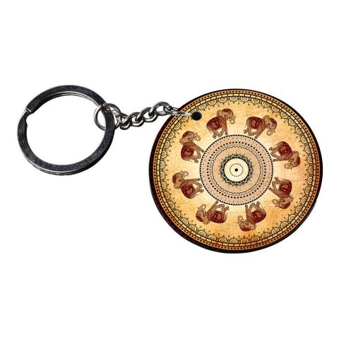 Crafty Worth | quotes keychain | a keychain customized keychain with photo Printed Wooden Keychain| Circle Shape Set of 2 keyrings 2×2 inch - alternate view