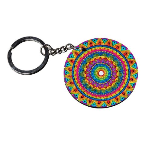 Crafty Worth | keychain with quotes for boy | a keychain for boys customized keychain with photo Printed Wooden Keychain| Circle Shape Set of 2 keyrings 2×2 inch - alternate view