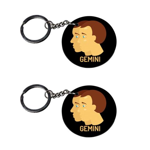 Crafty Worth | tag keychain for bikes | b keychain customized keychain with photo Printed Wooden Keychain| Circle Shape Set of 2 keyrings 2×2 inch