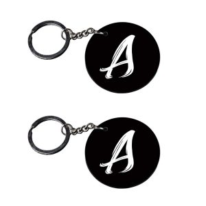 | Alphabet A keychain | c keychain for door opening customized keychain with photo Printed Wooden Keychain| Circle Shape Set 