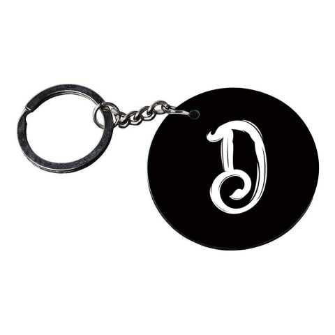 Crafty Worth | Alphabet D keychain | keychain drive safe for boys customized keychain with photo Printed Wooden Keychain| Circle Shape Set of 2 keyrings 2×2 inch - alternate view
