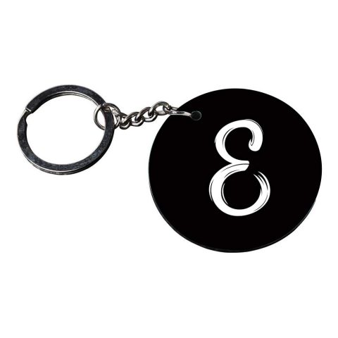 Crafty Worth | Alphabet E keychain | keychain doll customized keychain with photo Printed Wooden Keychain| Circle Shape Set of 2 keyrings 2×2 inch - alternate view