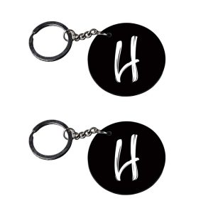 Crafty Worth Alphabet H keychain for girls set of 2