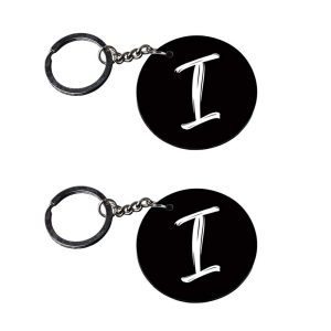 Crafty Worth Alphabet I photo keychain set of 2