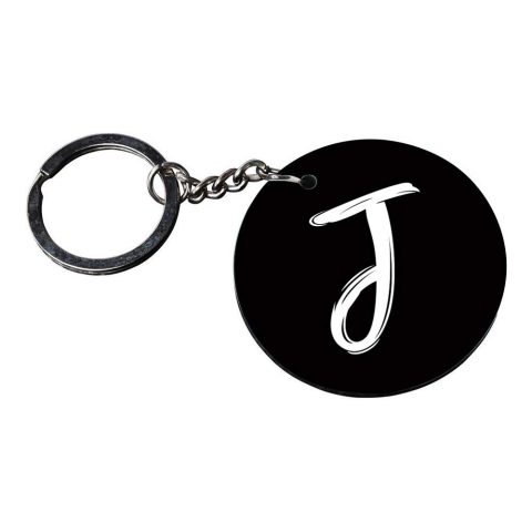 Crafty Worth | Alphabet J keychain | keychain evil eye customized keychain with photo Printed Wooden Keychain| Circle Shape Set of 2 keyrings 2×2 inch - alternate view