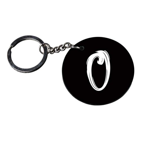 Crafty Worth | Alphabet O keychain | e keychain customized keychain with photo Printed Wooden Keychain| Circle Shape Set of 2 keyrings 2×2 inch - alternate view