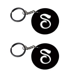 | Alphabet S keychain | keychain game of thrones customized keychain with photo Printed Wooden Keychain| Circle Shape Set of 