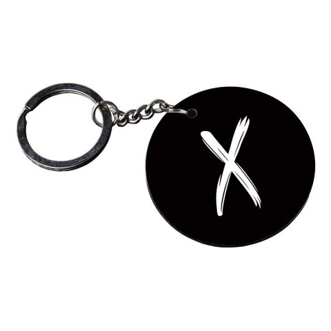 Crafty Worth | Alphabet X keychain | g keychain with love colour customized keychain with photo Printed Wooden Keychain| Circle Shape Set of 2 keyrings 2×2 inch - alternate view
