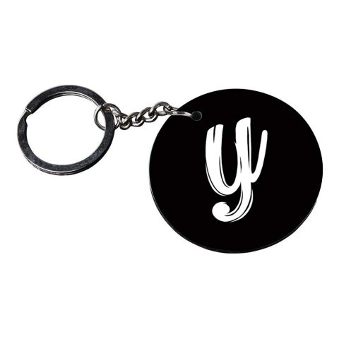 Crafty Worth | Alphabet Y keychain | keychain holder for home decor customized keychain with photo Printed Wooden Keychain| Circle Shape Set of 2 keyrings 2×2 inch - alternate view