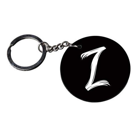 Crafty Worth | Alphabet Z keychain | keychain hanger for wall with decor customized keychain with photo Printed Wooden Keychain| Circle Shape Set of 2 keyrings 2×2 inch - alternate view