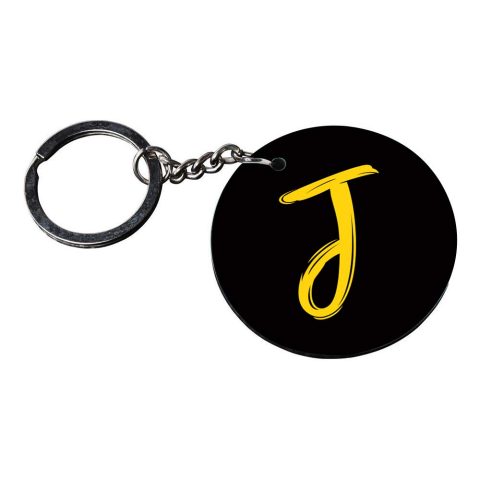Crafty Worth | Alphabet J keychain | keychain ironman customized keychain with photo Printed Wooden Keychain| Circle Shape Set of 2 keyrings 2×2 inch - alternate view