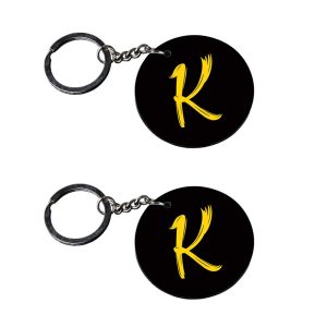 Crafty Worth Alphabet K lighter style keychain set of 2