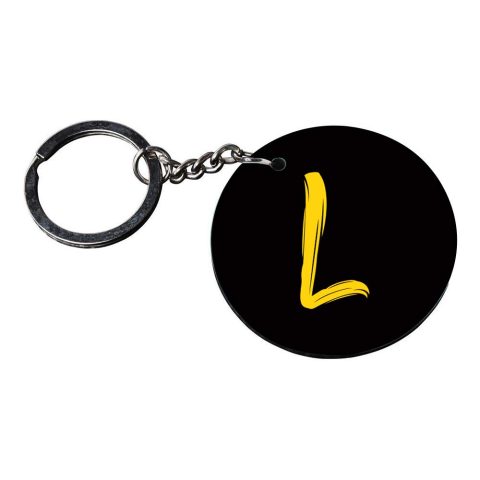 Crafty Worth | Alphabet L keychain | i keychain customized keychain with photo Printed Wooden Keychain| Circle Shape Set of 2 keyrings 2×2 inch - alternate view