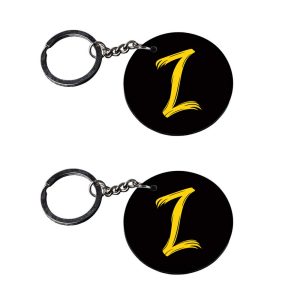| Alphabet Z keychain | keychain men customized keychain with photo Printed Wooden Keychain| Circle Shape Set of 2 keyrings 2