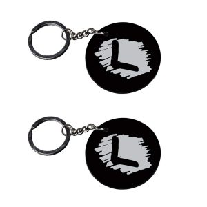 | Alphabet L keychain | l keychains for girls customized keychain with photo Printed Wooden Keychain| Circle Shape Set of 2 k
