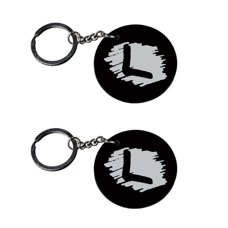 Round Letter L Acrylic Keychain