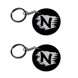 | Alphabet N keychain | keychain making materials customized keychain with photo Printed Wooden Keychain| Circle Shape Set of