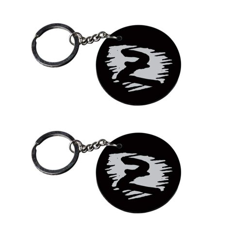Crafty Worth | Alphabet Z keychain | keychain name customized keychain with photo Printed Wooden Keychain| Circle Shape Set of 2 keyrings 2×2 inch