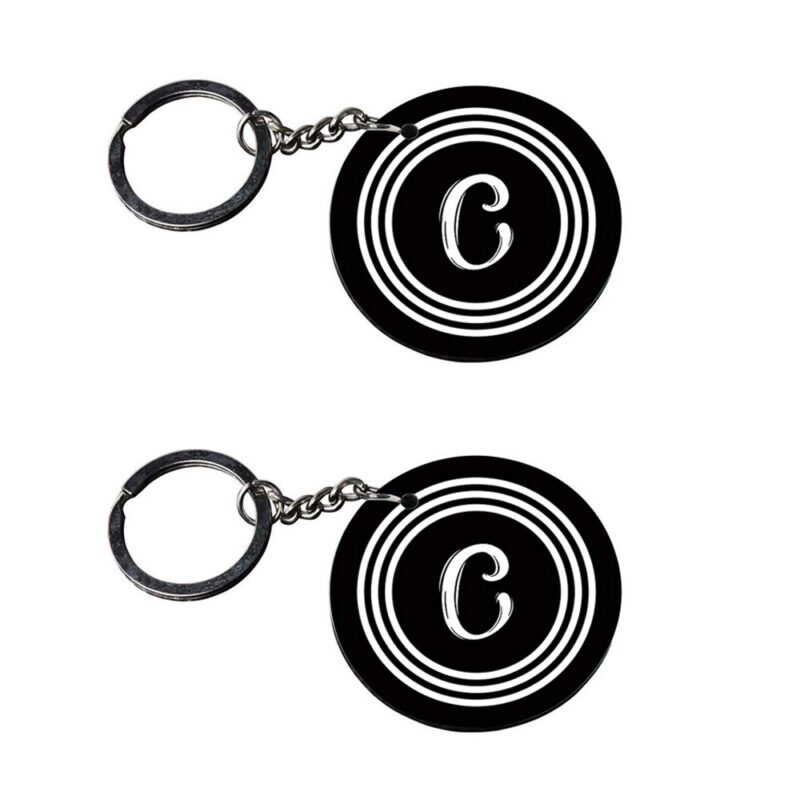 Alphabet C Initial Letter Keychain