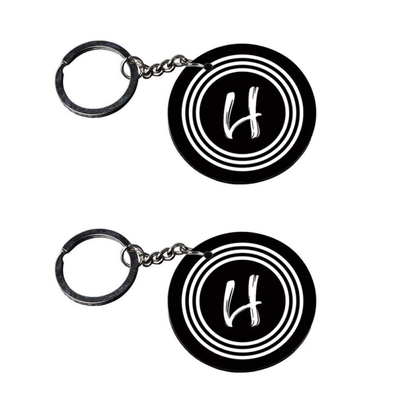 Alphabet H Metal Bottle Opener Keychain