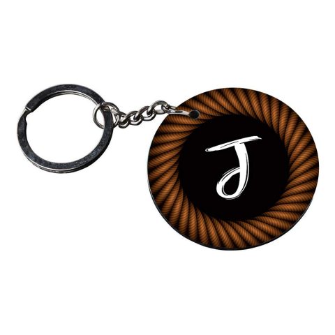Crafty Worth | Alphabet J keychain | keychain sanitizer customized keychain with photo Printed Wooden Keychain| Circle Shape Set of 2 keyrings 2×2 inch - alternate view