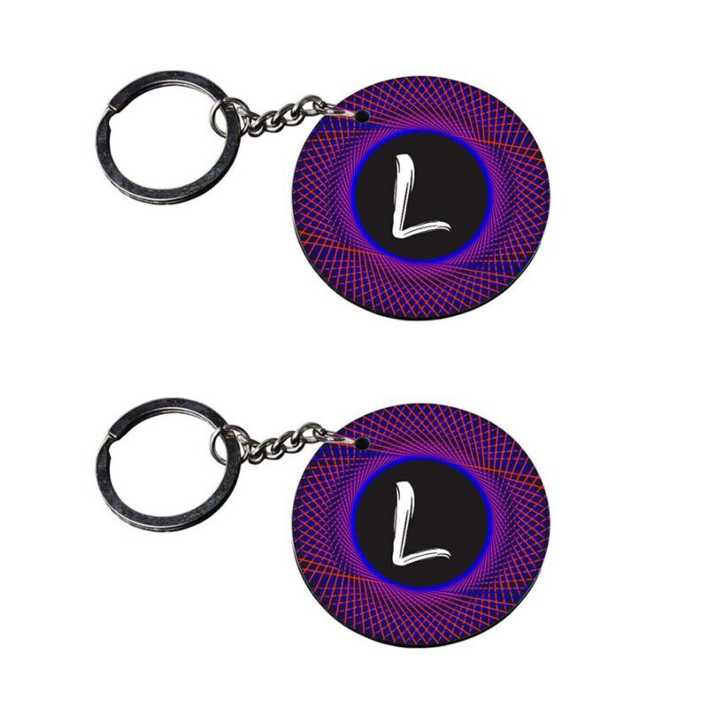 Premium Metal Letter L Initial Keychain