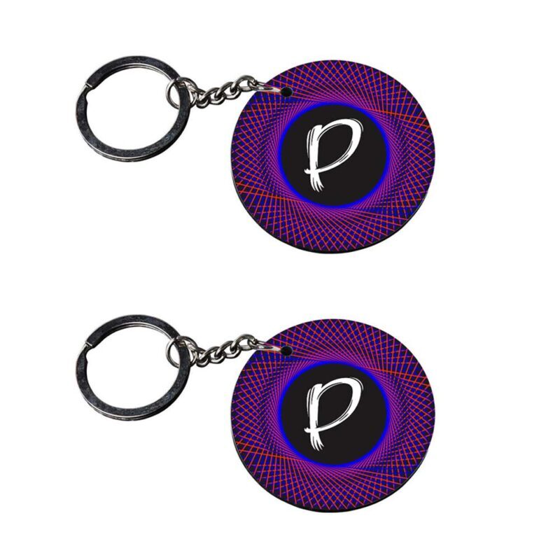 Alphabet P Metal Lighter Keychain