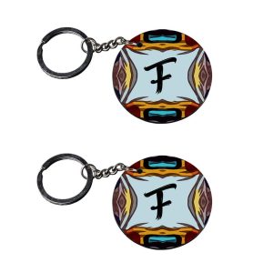 Crafty Worth Alphabet F zippo style keychain set of 2 - photo 2