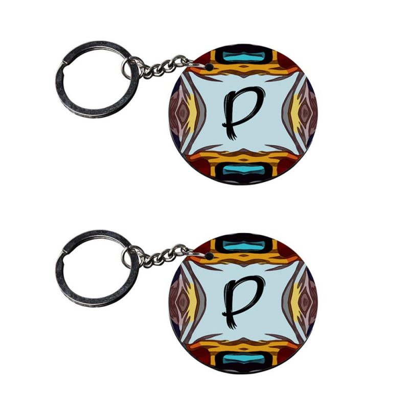 Alphabet P Speedometer Style Keychain