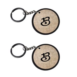 Crafty Worth Alphabet B 3D print keychain set of 2