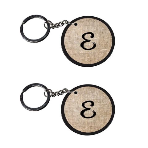 Crafty Worth | Alphabet E keychain | keychain 3 in 1 customized keychain with photo Printed Wooden Keychain| Circle Shape Set of 2 keyrings 2×2 inch