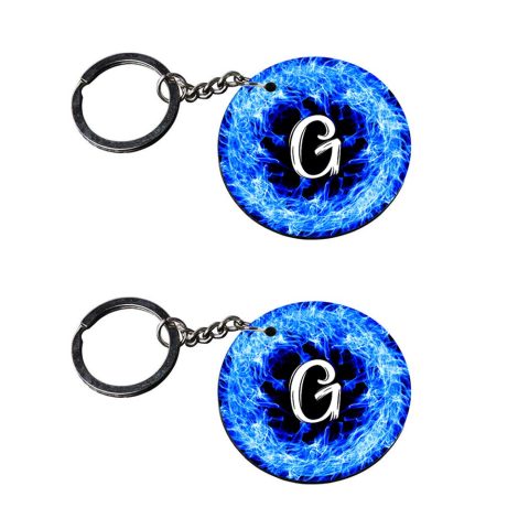 Crafty Worth | Alphabet G keychain | 8 ball pool keychain customized keychain with photo Printed Wooden Keychain| Circle Shape Set of 2 keyrings 2×2 inch