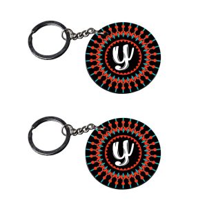 | Alphabet Y keychain | keychain for home customized keychain with photo Printed Wooden Keychain| Circle Shape Set of 2 keyri