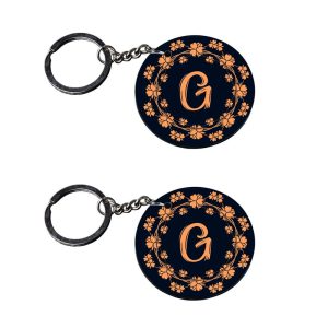 Crafty Worth Alphabet G car keychain set of 2