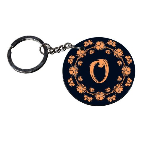 Crafty Worth | Alphabet O keychain | j keychain for girls customized keychain with photo Printed Wooden Keychain| Circle Shape Set of 2 keyrings 2×2 inch - alternate view