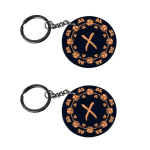 Crafty Worth Alphabet X love couple keychain set of 2